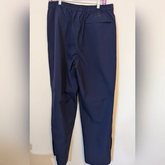 Slazenger Mens Golf Rain Pants Navy Blue Zip / Hook Loop Close Ankle, Size Large - Picture 10 of 10
